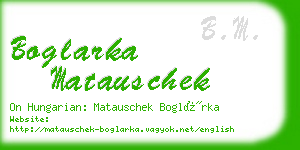 boglarka matauschek business card